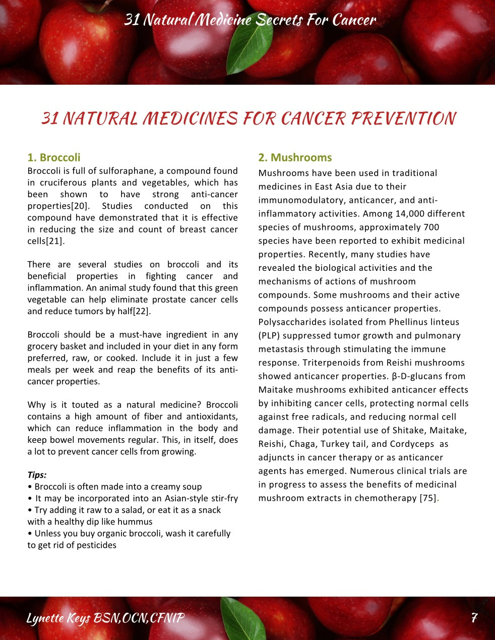 31 Natural Medicine Secrets for Cancer